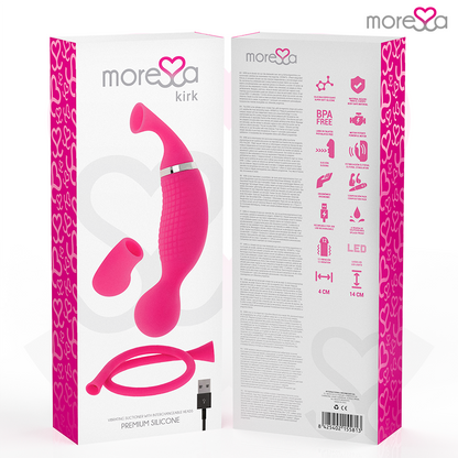 MORESSA - KIRK DUO SUCTION + MULTI-PERFORMANCE MASSAGER PREMIUM SILICONE RECHARGEABLE