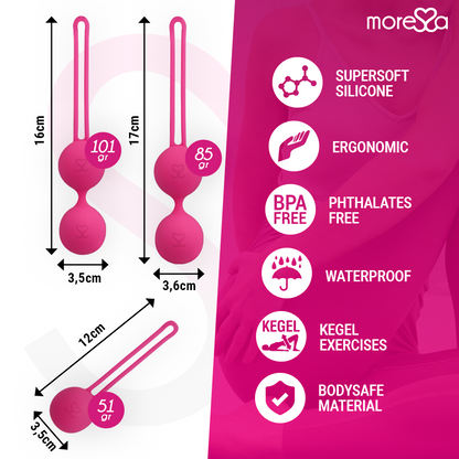 MORESSA - OSIAN SET PREMIUM SILICONE PINK (Osian One - 51 g | Osian Two - 101 g | Osian Three 85 g)