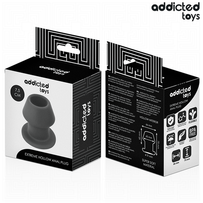 ADDICTED TOYS - EXTREME HOLLOW ANAL PLUG SILICONE SIZE S 7.5 CM