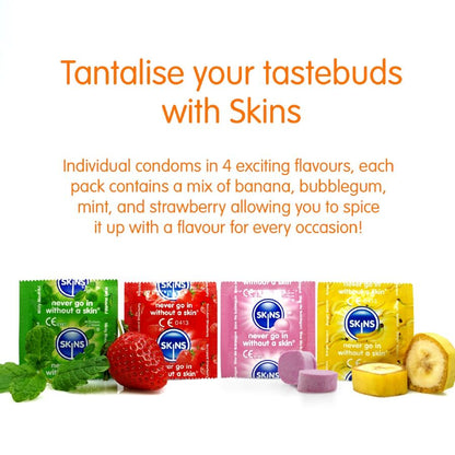 SKINS - PREMIUM-KONDOME MIT VERSCHIEDENEN AROMEN, 16ER-PACK