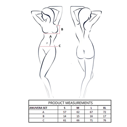 PASSION - ANUVERA BH + STRING SET WEISS L/XL