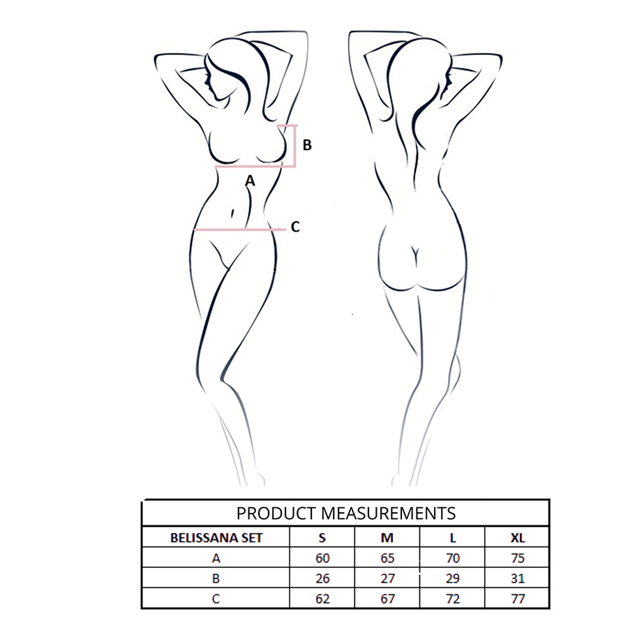 PASSION - BELISSANA BH + STRING SET WEISS L/XL