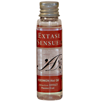 EXTASE SENSUAL - WÄRMEEFFEKT-MASSAGEÖL MIT PASSIONSFRUCHTPHEROMONEN FÜR REISE, 35 ML