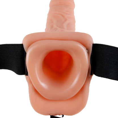 FETISH FANTASY SERIES - SERIE 11 HOHL-STRAP-ON VIBRIEREND MIT KUGELN 27,9 CM HAUTFARBEN