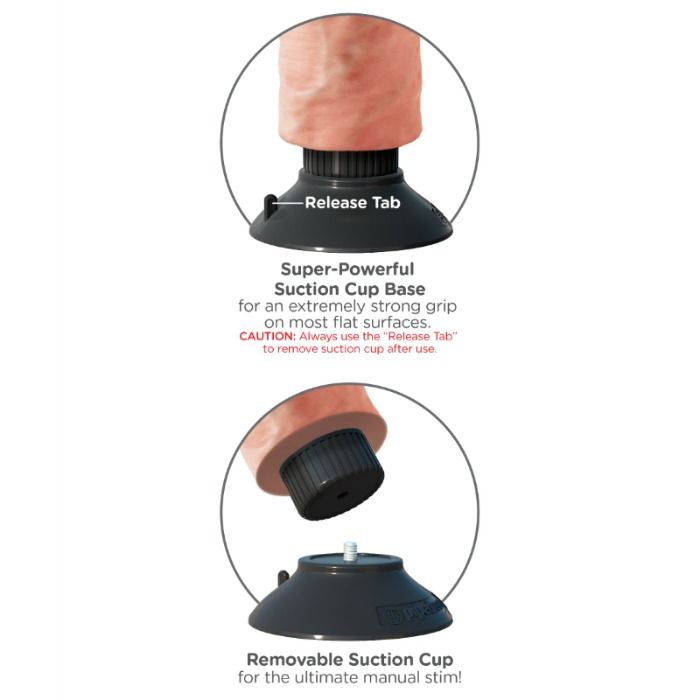 KING COCK - 25,5 CM VIBRIERENDER SCHWANZ MIT HAUTFLEISCHHODEN