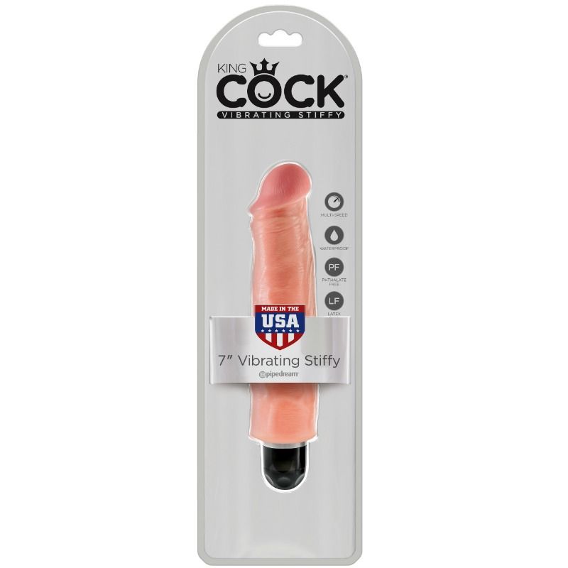 KING COCK - 17,8 CM VIBRIERENDES STEIFES FLEISCH