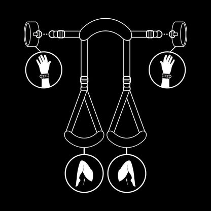 FETISCH DEVOT – POSITION MIT OFFENEN BEINEN UND HANDSCHELLEN MIT NOPRENFUTTER