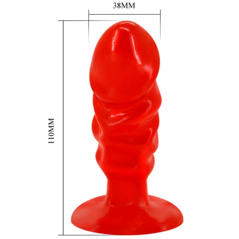 BAILE - UNISEX-ANALPLUG MIT ROTEM SAUGNAPF