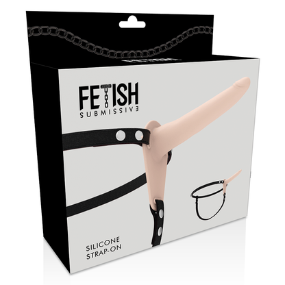 FETISCH DEVOTIV HARNESS - HAUTFARBENES SILIKON 15 CM