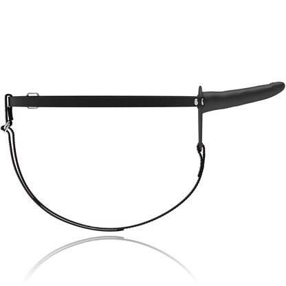 FETISCH DEVOT-HARNESS - SCHWARZER SILIKONVIBRATOR 15 CM