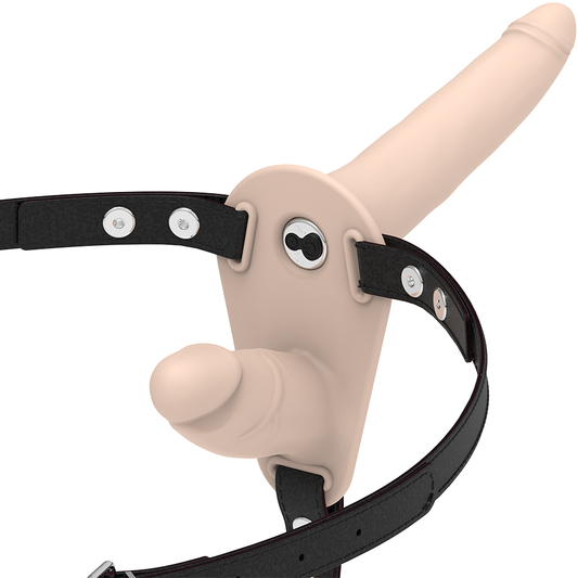 Fetisch-Devot-Harnisch – Doppelpenetration, Fleisch-Vibrator