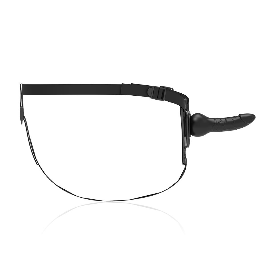 FETISCH DEVOT-HARNESS - SCHWARZES SILIKON REALISTISCH 16 CM