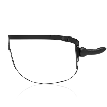 FETISCH DEVOT-HARNESS - SCHWARZES SILIKON REALISTISCH 16 CM