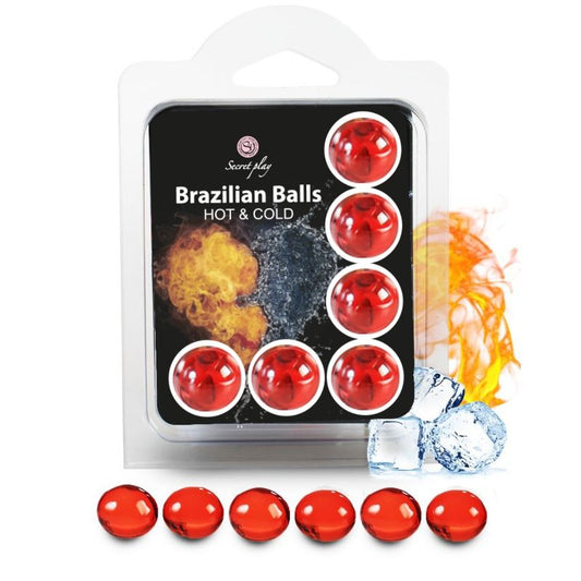 SECRETPLAY - SET 6 BRASILIANISCHE BÄLLE MIT HEISS- UND KALTEFFEKT
