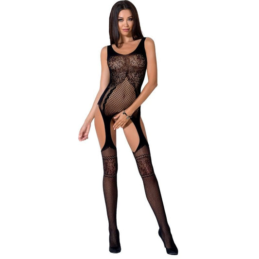 PASSION - WOMAN BS061 SCHWARZER BODYSTOCKING EINE GRÖSSE