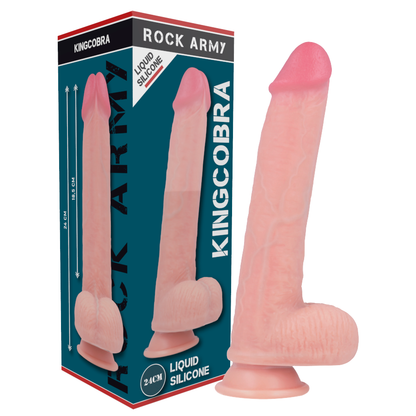 ROCKARMY - FLÜSSIGSILIKON PREMIUM KINGCOBRA REALISTISCH 24 CM -O- 4,77 CM
