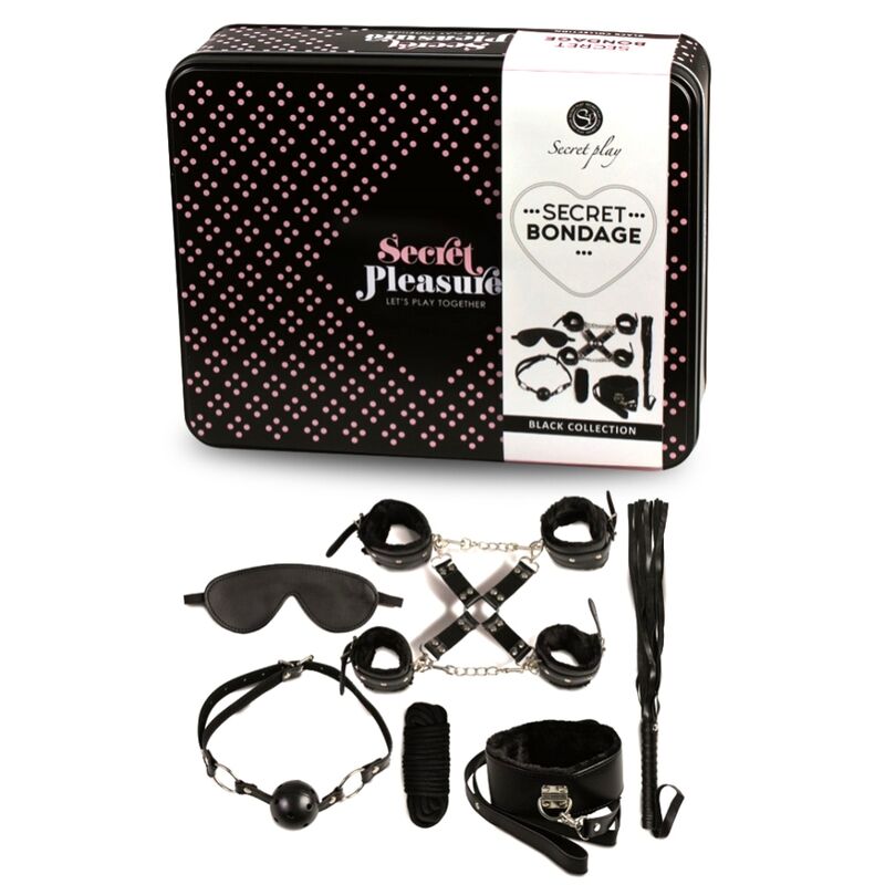 SECRETPLAY - BDSM SET 8 TEILIG SCHWARZ