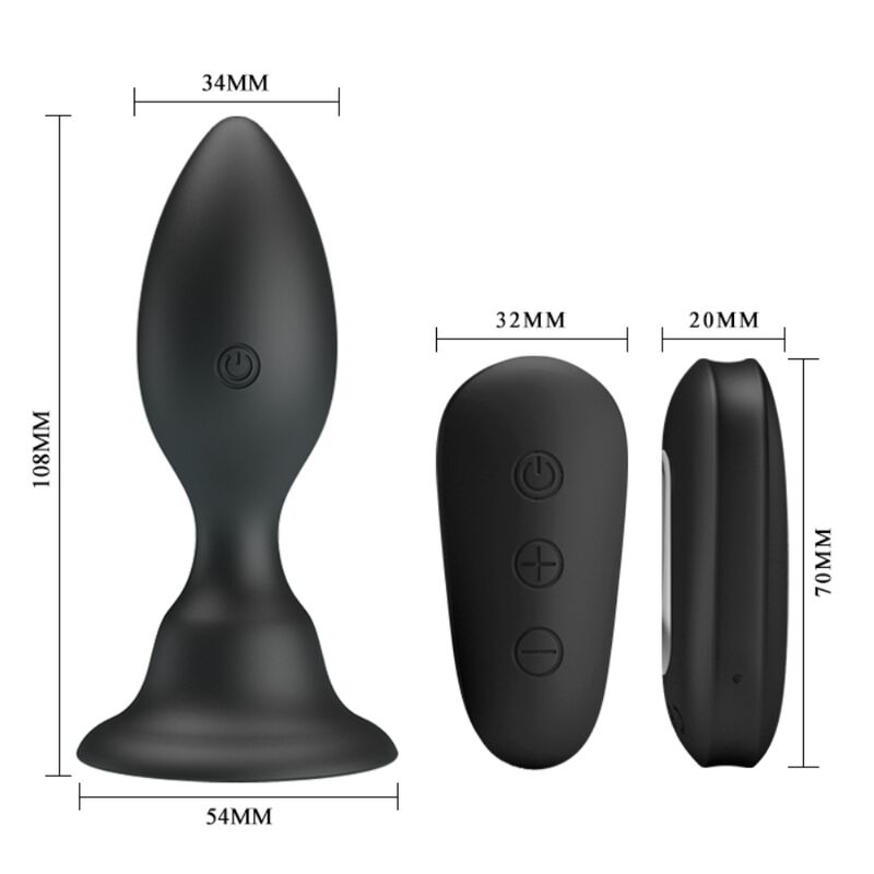 MR PLAY - ANAL PLUG MIT VIBRATION SCHWARZ FERNBEDIENUNG