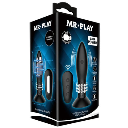 MR PLAY - STECKER MIT SCHWARZEN ROTIERENDEN KUGELN FERNBEDIENUNG