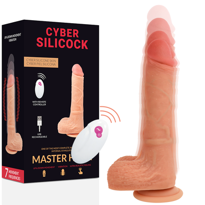 CYBER SILICOCK - FERNBEDIENUNG REALISTISCHER MASTER HUCK 20,9 CM -O- 4 CM