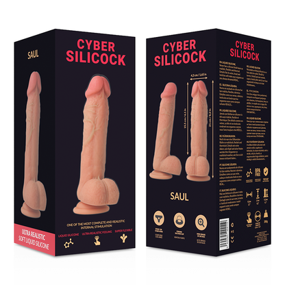 CYBER SILICOCK - STRAP-ON SAUL FLÜSSIGSILIKON MIT 3 RINGEN GRATIS 15,5 CM -O- 4,2 CM