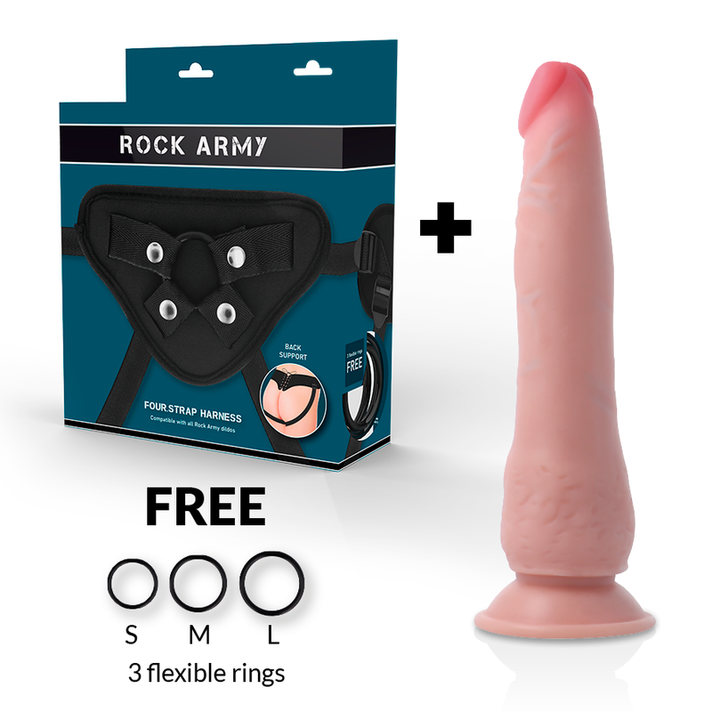 ROCKARMY - HARNESS + DOPPELTE DICHTE KREUZFAHRER 21,5 CM -O- 4,46 CM