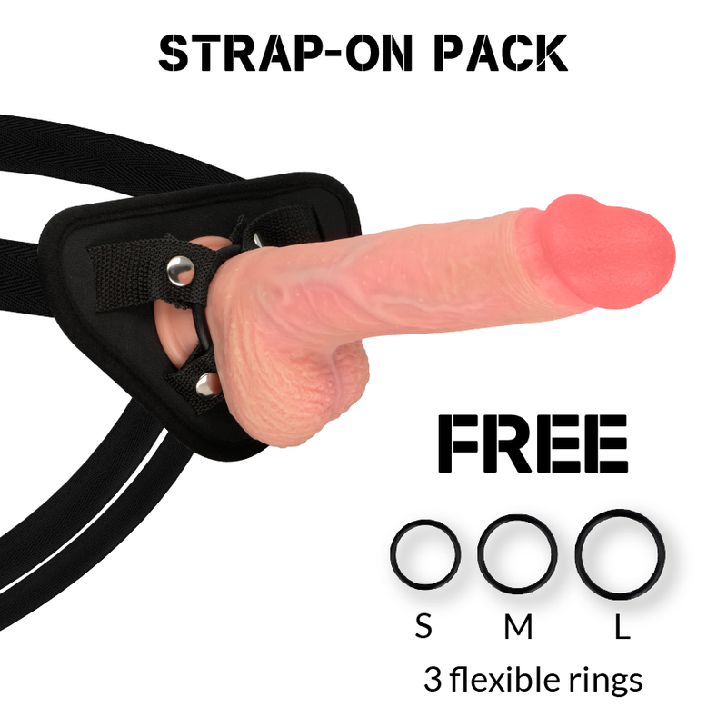 ROCKARMY - HARNESS + FLÜSSIGSILIKON PREMIUM SPITFIRE REALISTISCH 21 CM -O- 4,62 CM