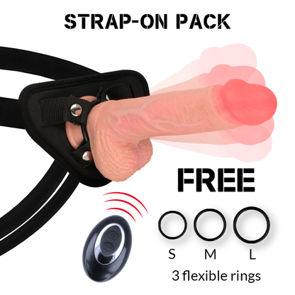 ROCKARMY - HARNESS + FLÜSSIGSILIKONVIBRATOR PREMIUM APACHE FERNBEDIENUNG 20,5 CM -O- 4,62 CM
